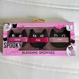 Body Prescriptions Spooky Cute Black Cat Set Of 3 Make Up Blending Sponges #H